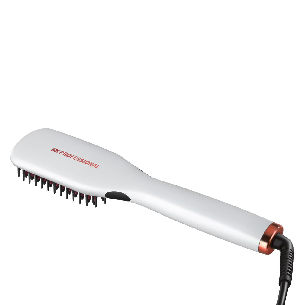 MK Hair Straightener Brush - With Negative Ion Generator