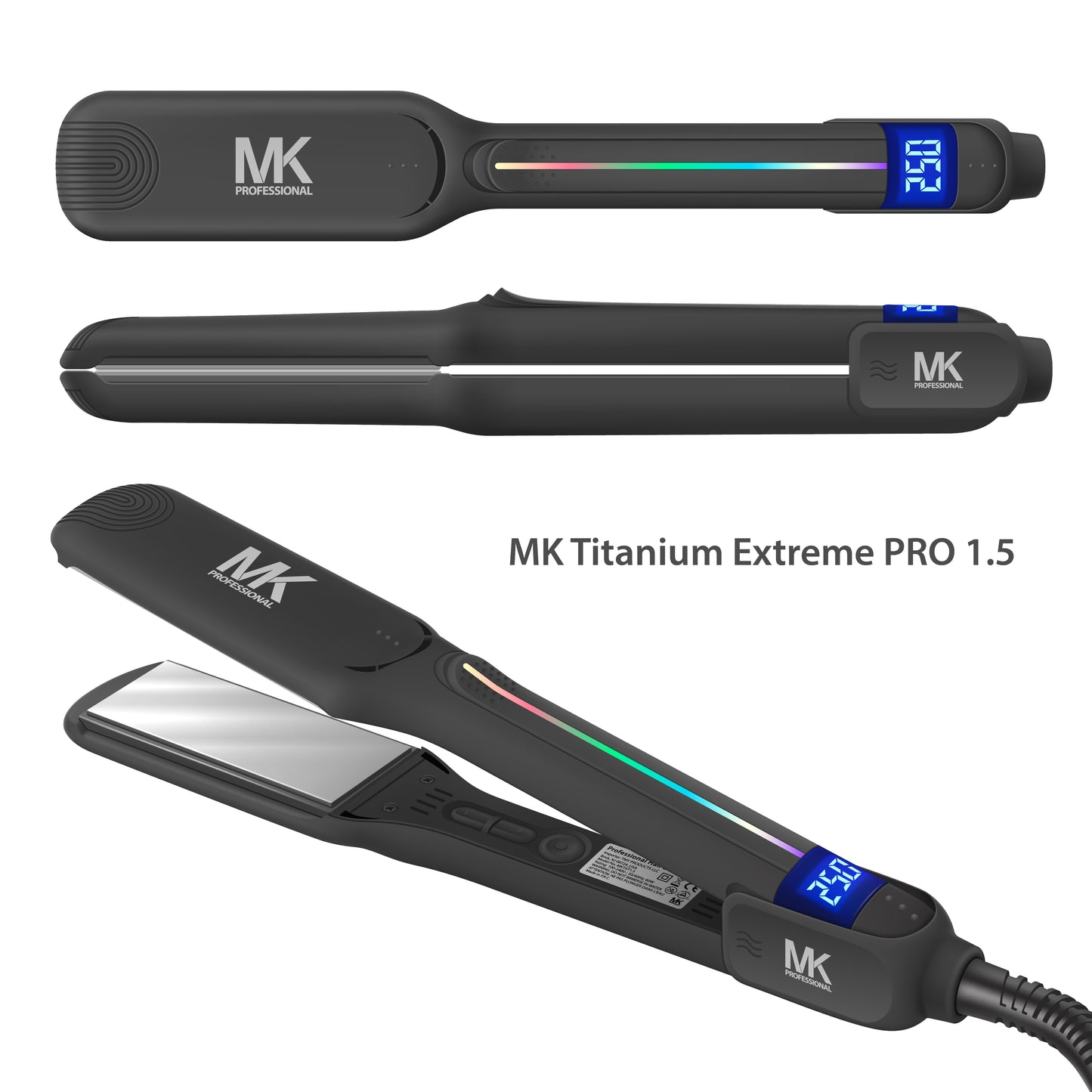 MK Silver Titanium Extreme Pro Hair Straightener